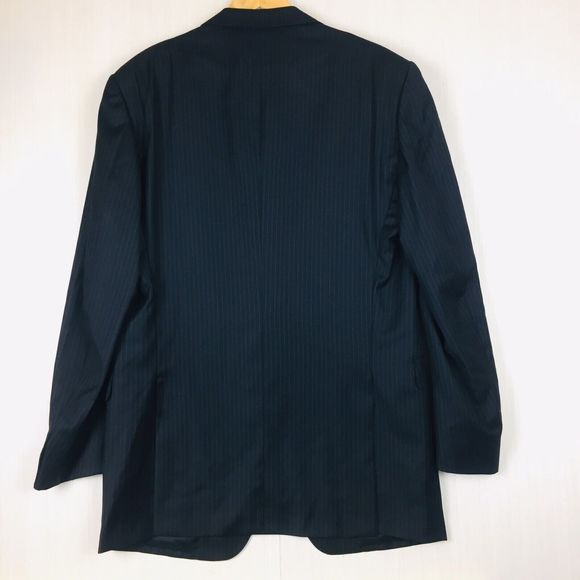 ERMENEGILDO ZEGNA TROFEO Men Black Sport Coat Blazer Gold Wool Size L (54R) - Picture 7 of 12